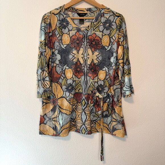 Ali Miles Floral Patterned Blouse Size Small - Picture 2 of 8